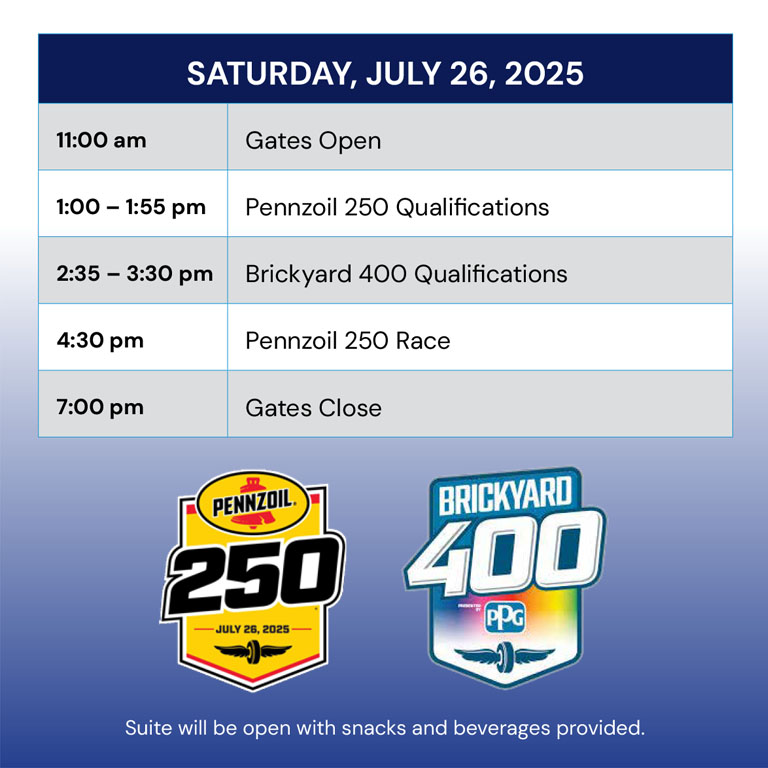 Saturday Event Schedule