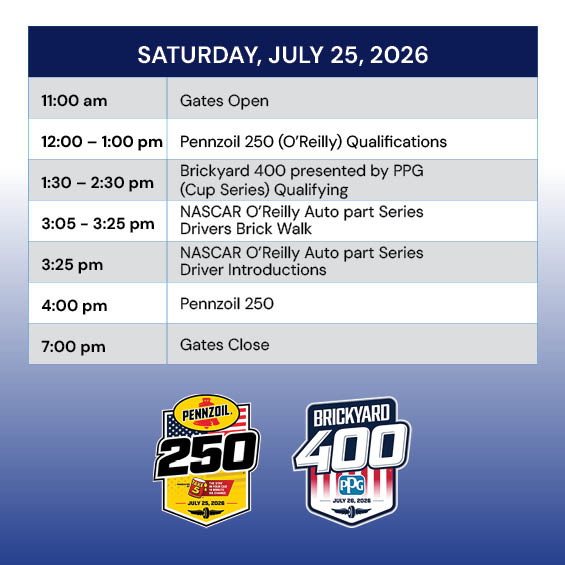 Saturday Schedule