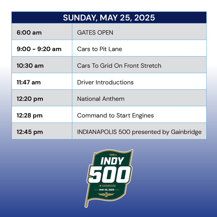 Sunday Schedule