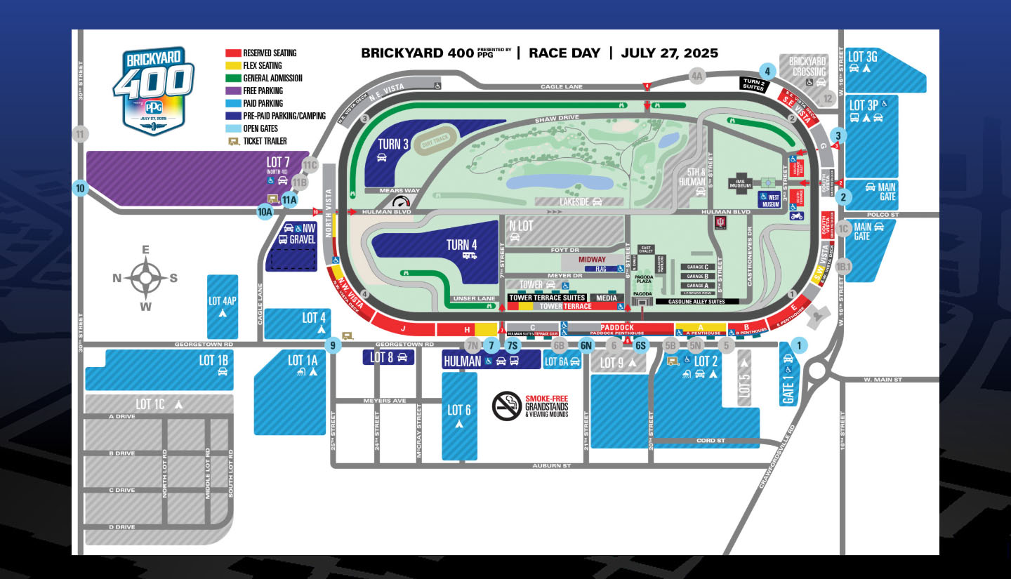 Brickyard 400 Map