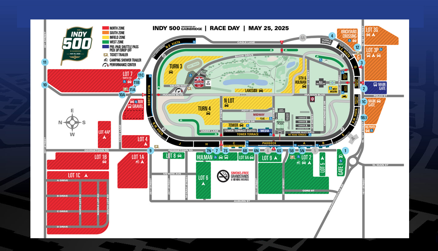 Indy 500 Track Map